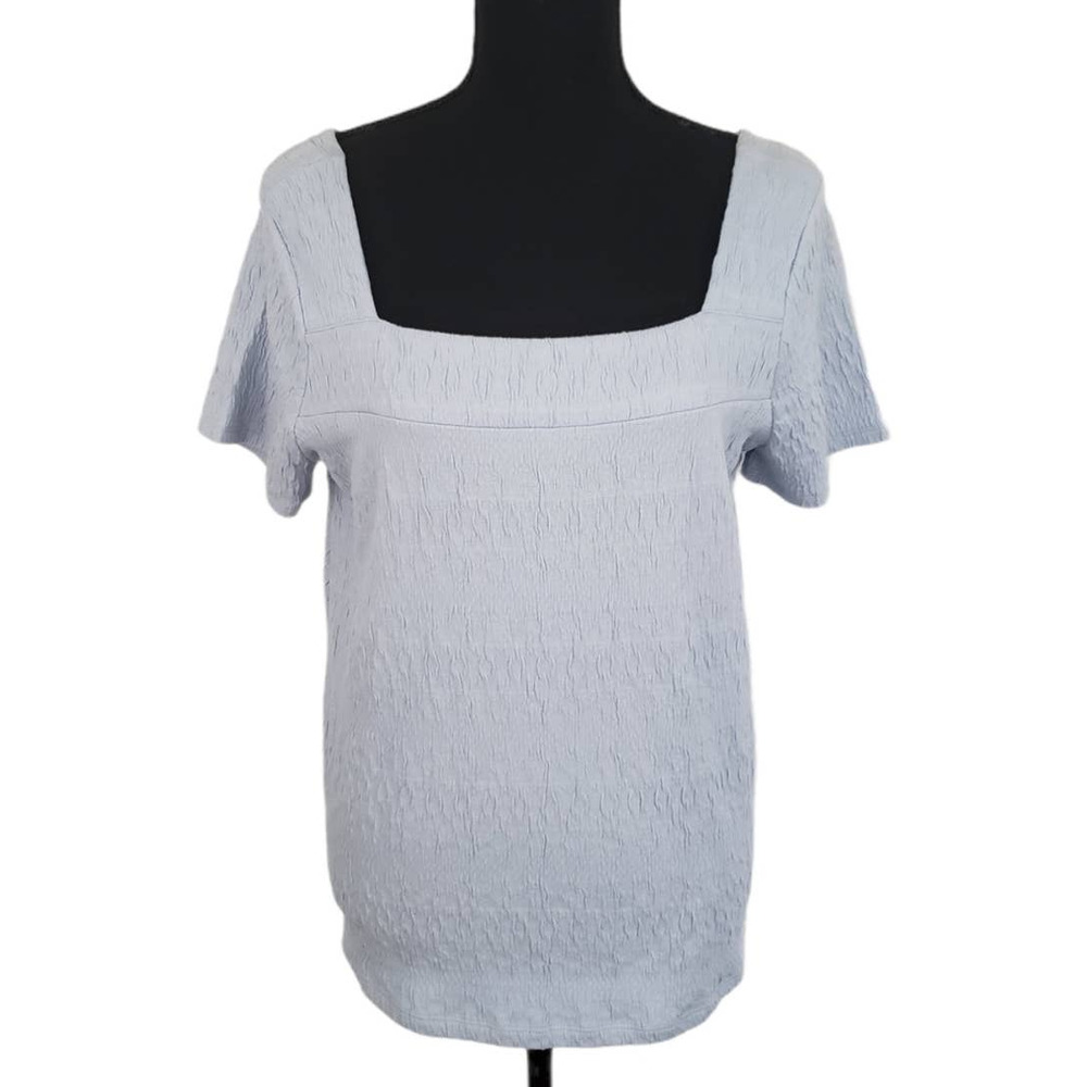 🆕 Lucky Brand Square Neck Textured Top SIZE M